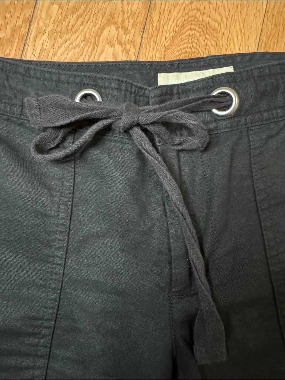 Banana Republic Martin Fit Linen Wide-Leg Surplus Crop Pants 6
